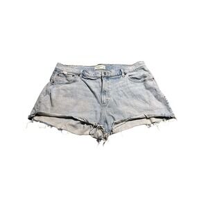 Abercrombie Women's Curve‎ Love Denim Short, Size 34/18 The Mom Short Mid Rise